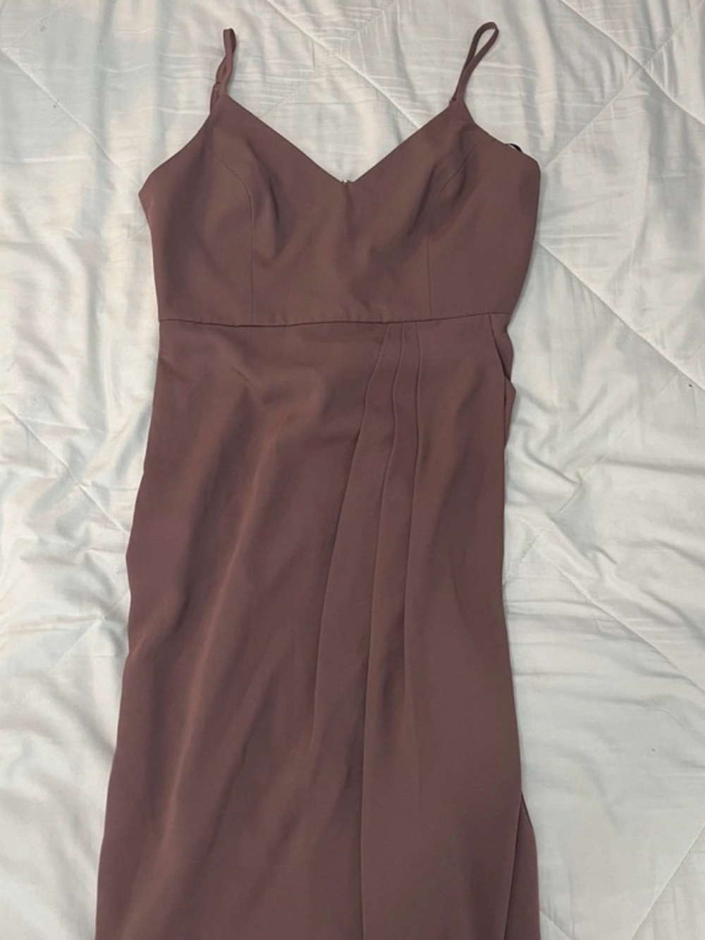 Lulu's Mauve Spaghetti-Strap Midi Dress